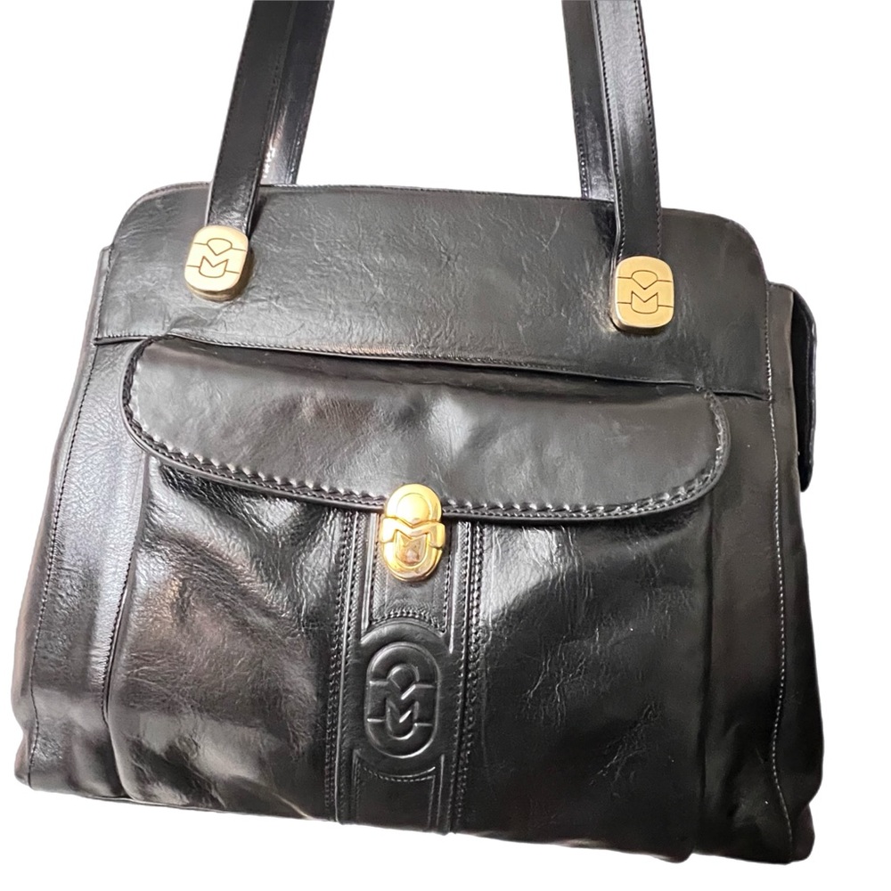 Marino Orlandi vintage leather handbag Black - Picture 3 of 9